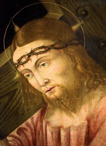 Antiquités - Le Christ portant la croix, Maître lombard fin du XVIe siècle